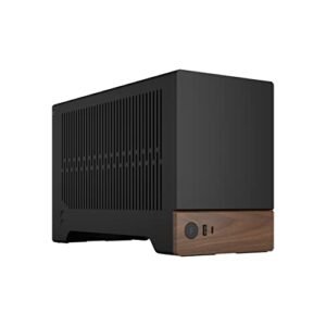 Fractal Design Terra Graphite-胡桃木前面板-小尺寸-mITX遊戲箱-PCIe 4.0分隔號-USB Type-C-陽極氧化鋁面板