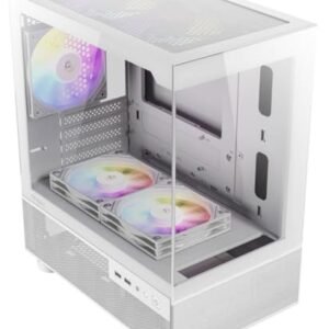 Antec CX200M RGB Elite電腦主機殼全景鋼化玻璃側面板電腦櫃（白色）