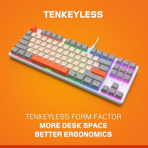 BASEKAMP EVO TKL 87機械遊戲鍵盤-彩虹燈光效果-線性開關-復古風格:圖片 5