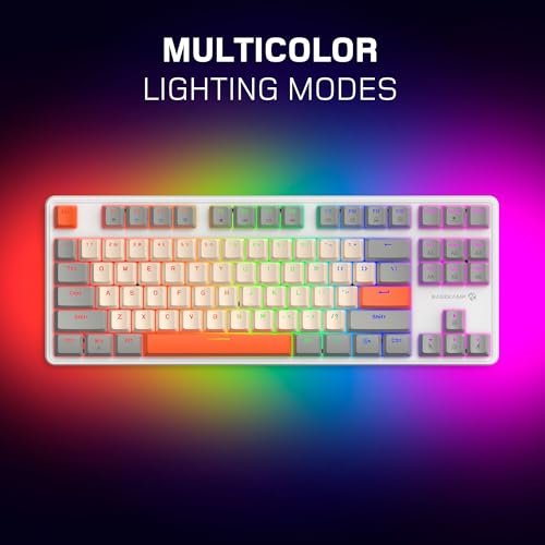 BASEKAMP EVO TKL 87機械遊戲鍵盤-彩虹燈光效果-線性開關-復古風格:圖片 3