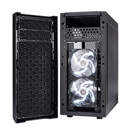 Fractal Design Focus G-中塔電腦主機殼-ATX-高風量-2X Fractal設計靜音LL系列120mm白色LED風扇-USB 3.0-窗側面板-黑色:圖片 7